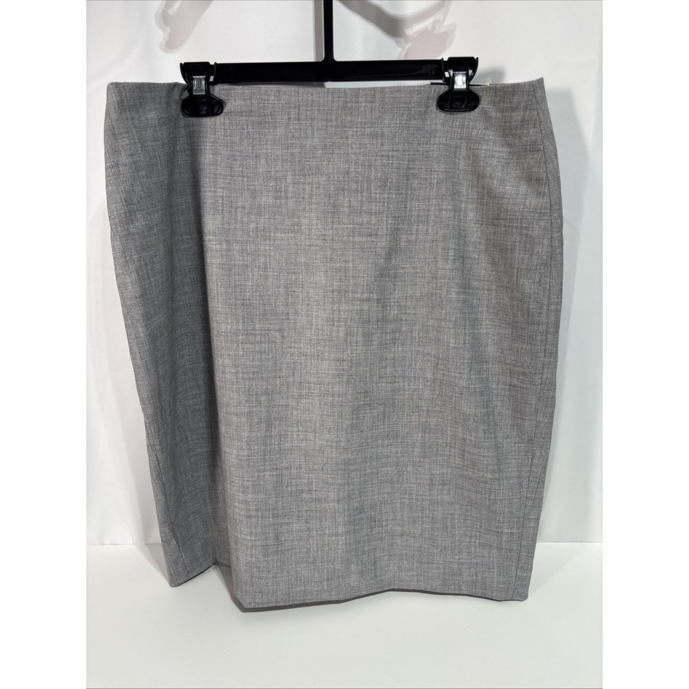 Banana Republic Pencil Skirt 14 Women‎ Charcoal Stretch Lined Slit